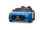 Elektromos Mercedes GT63 AMG gyerekautó 24V, 4x4 meghajtással, kék, kétszemélyes, állítható vezetőüléssel, puha EVA kerekekkel, 2,4 GHz-es távirányítóval, USB/Bluetooth csatlakozással, 200 W-os motorokkal, lengéscsillapított, lítium akkumulátorral, LED 