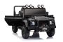 Elektromos kisautó Land Rover Defender 110 SVX 12V, fekete, 4X4 meghajtás, LED lámpák, első és hátsó lengéscsillapított felfüggesztés, 2.4 GHz távirányító, USB/Aux bemenet, Bluetooth, lítium akkumulátor, 4 x 25W motor, EREDETI licenc