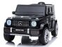 Újszerű  Elektromos kisautó gyerekeknek Mercedes G, Eredeti Liszensz, 2,4 GHz távirányító, Nyitható ajtók, Egyszemélyes ülés, fekete, 12V,  2 X MOTOR