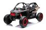 Can-am Maverick 4X4 24V Elektromos autó, fekete, kétüléses, hátsó rugózással, 2,4 Ghz-es távirányító, Hordozható lítium akkumulátor, 4 x 200 W-os motorok, EVA kerekek, műbőrülések, MP3 lejátszó USB/SD bemenettel, eredeti licenc