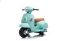 Elektromos motorkerékpár Vespa GTS, türkiz, segédkerekekkel, eredeti licenc, Lítium akkumulátor, Bőrülés, 30W motor
