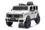 Elektromos játékautó Mercedes G580 12V, fehér, 2,4 GHz-es távirányító, Bluetooth, USB / SD bemenet, lítium akkumulátor, LED lámpák, EREDETI engedély